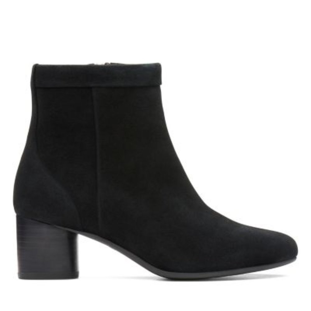 Clarks Un Cosmo Up Black Suede Women's Bootie